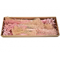 Box mešanih suhih trav, pastel roza, 350 g