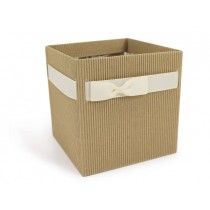 Box SIMPLY, natur / krem, 120 x 120 x 125 mm, 10 kosov