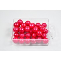 Deko perle, rdeče, premer 14 mm,  35 kosov