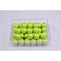 Deko perle, jabolko zelene, premer 14 mm,  35 kosov