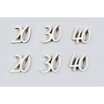 Lesene številke 20+30+40, natur, 2,5 cm, 40 kosov