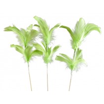 Perje na pik, zeleno, 20 cm, 12 kosov