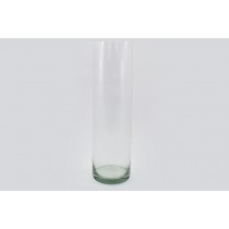 Steklena vaza cilinder, prozorna, d 10 v 48 cm