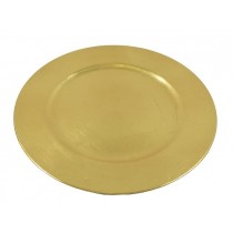 Krožnik iz plastike, zlat, D 33 cm