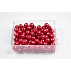 Deko perle, rdeče, premer 10 mm,  115 kosov