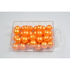 Deko perle, oranžne, premer 14 mm,  35 kosov