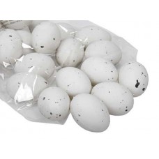 Jajca iz plastike, bela, 6 cm, 24 kosov