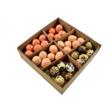 Jajca prepeličja, oranžna, 3 cm, 72 kosov