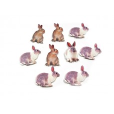 Leseni zajčki, 5 cm, 48 kosov