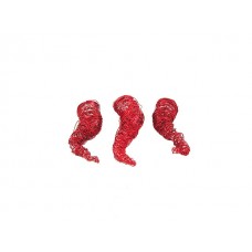 Tulci - žica, rdeči, 2,5x9cm, 8 kosov