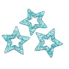 Zvezde iz žice, s. modr, 7,5cm, 12 kosov