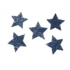Zvezde sisal, modra, 5cm, 48 kosov
