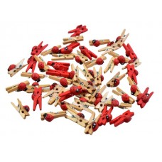 Pikapolonice na ščipalki, rdeče, 25 mm, 180 kosov
