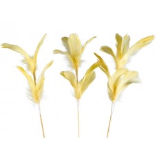 Perje na pik, rumeno, 20 cm, 12 kosov