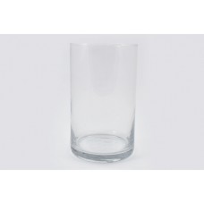 Steklena vaza cilinder, prozorna, d 12 v 20 cm