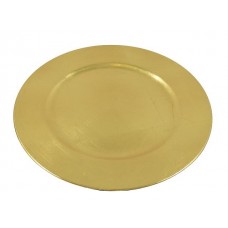 Krožnik iz plastike, zlat, D 33 cm